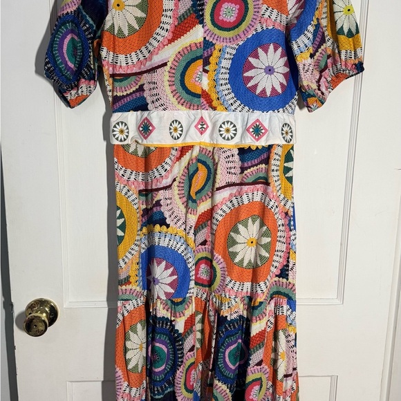 NEVER FULLY DRESSED
Crochet Print Malibu Midi Dress in Cotton-poplin - Picture 9 of 9